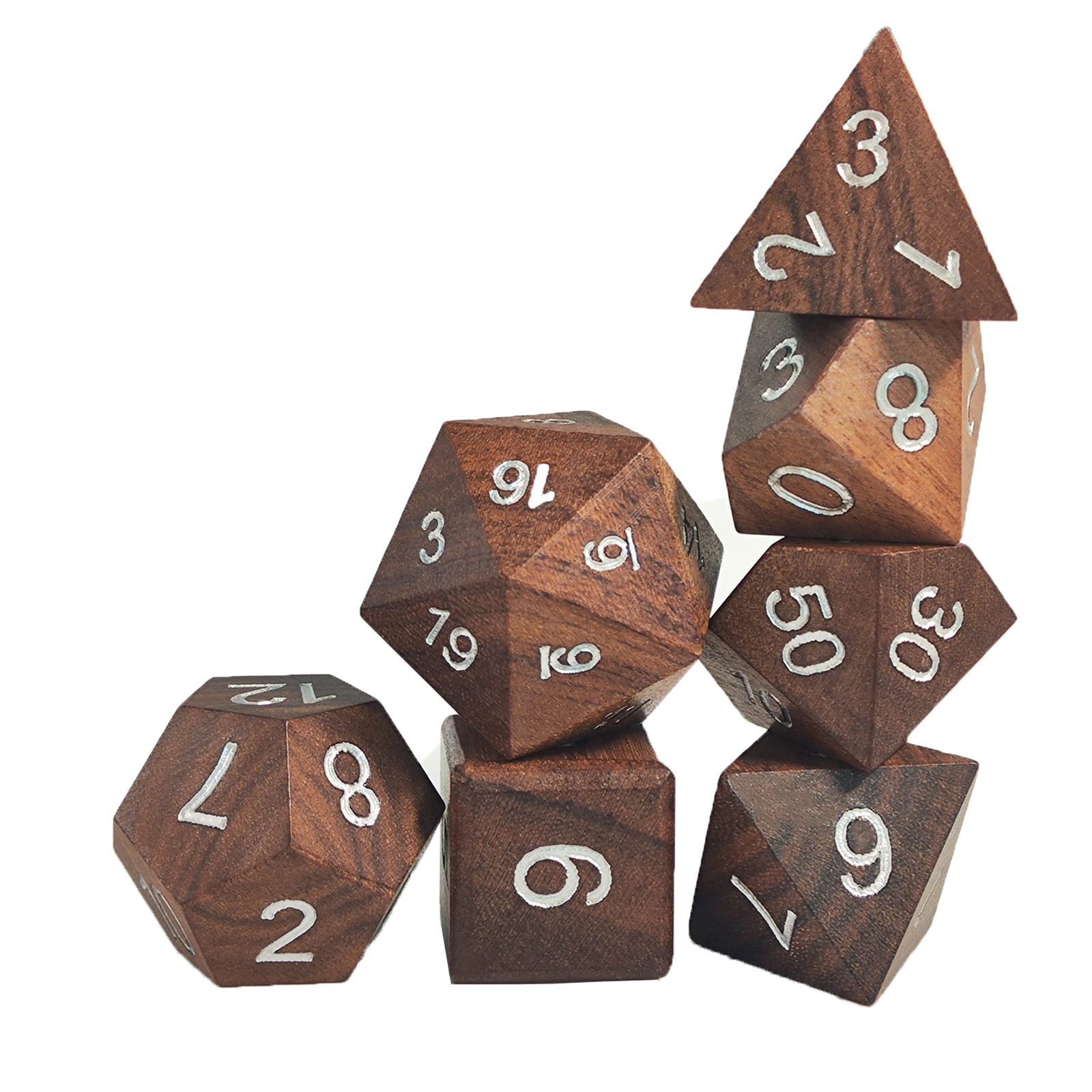 Board Game Dungeons And Dragons - Wooden Dice Set for DND RPG