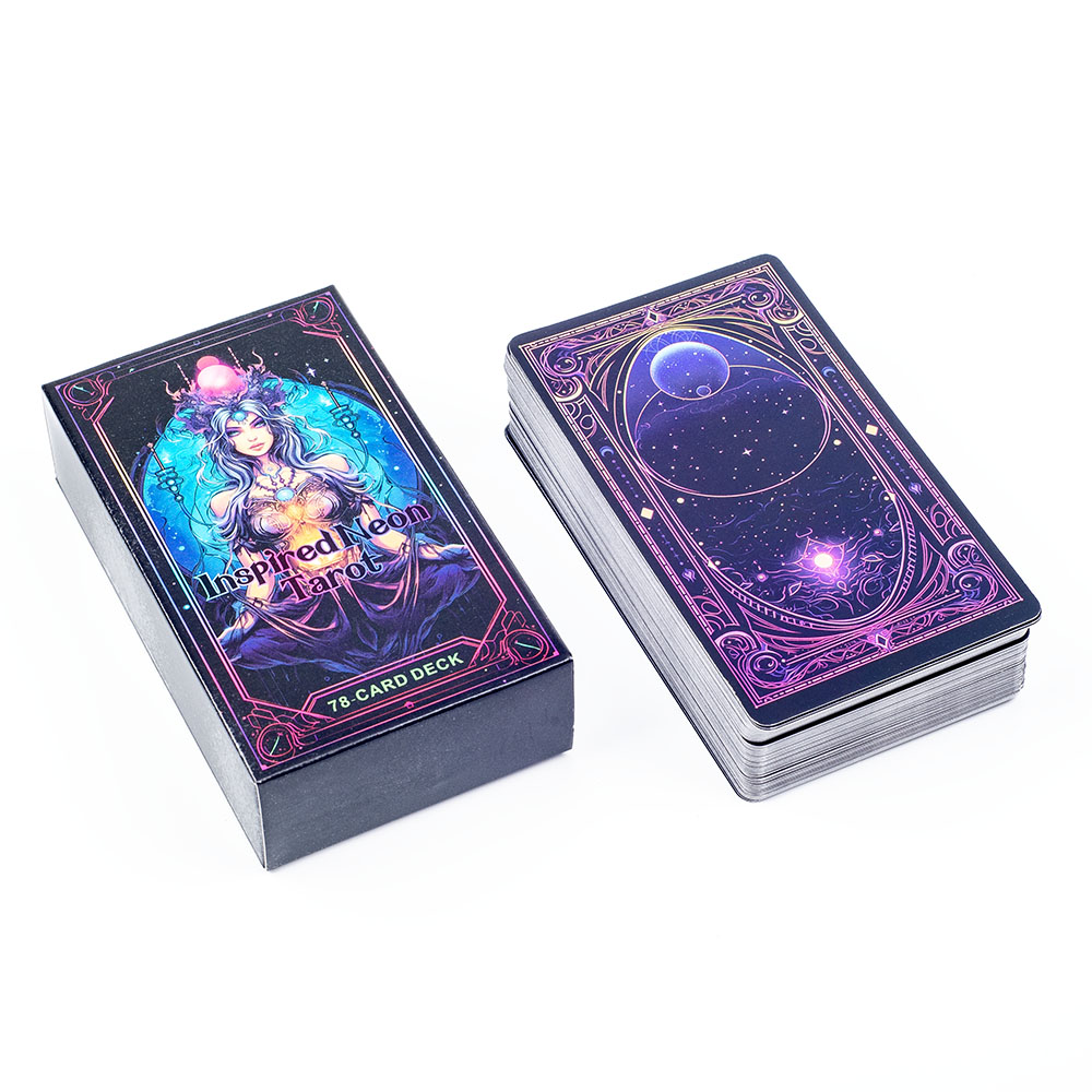 Board Game Of Life - Inspired Neon Tarot Deck 78 Cards