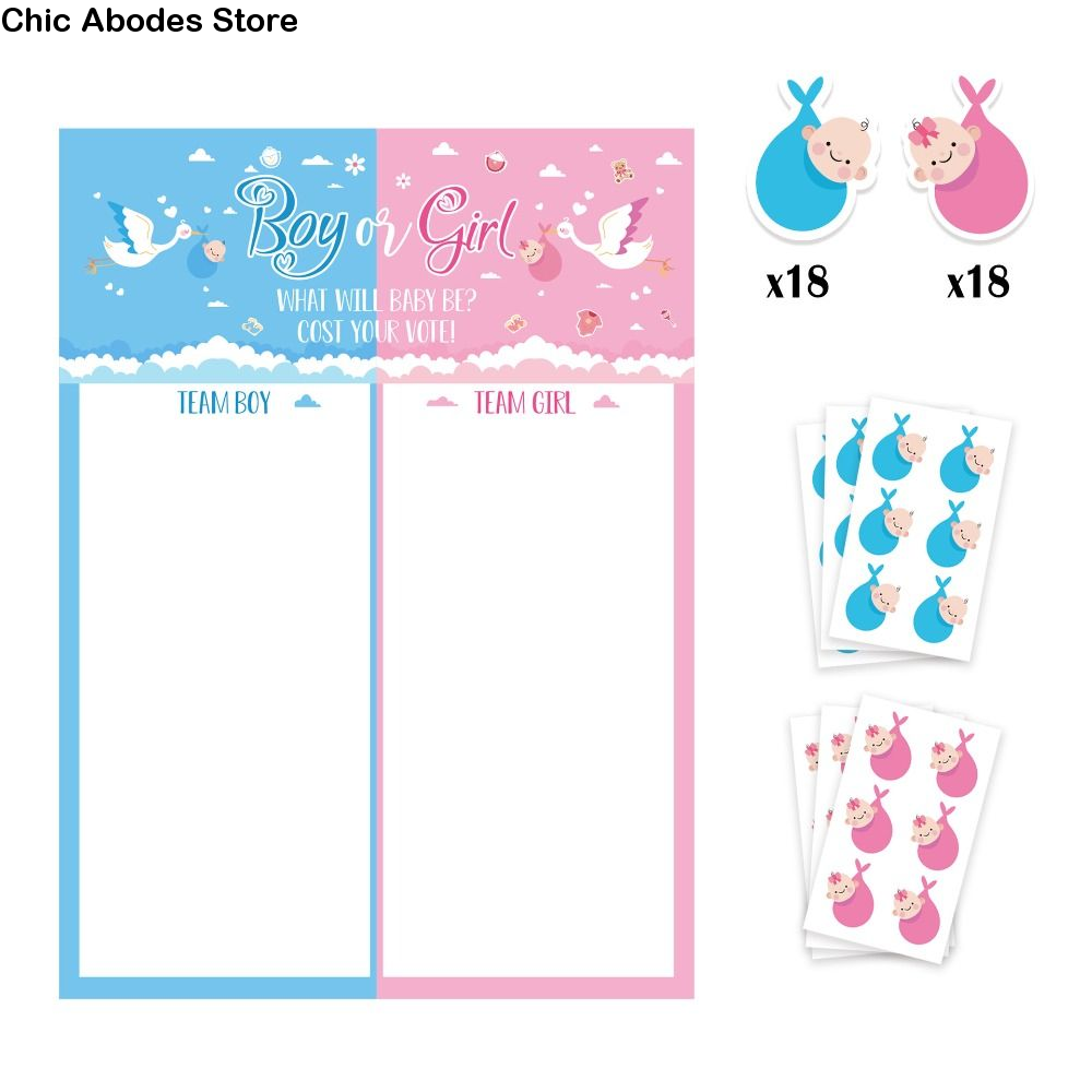 With Stickers Gender Revealed  - Board Game Who Is It ulasan dan harga