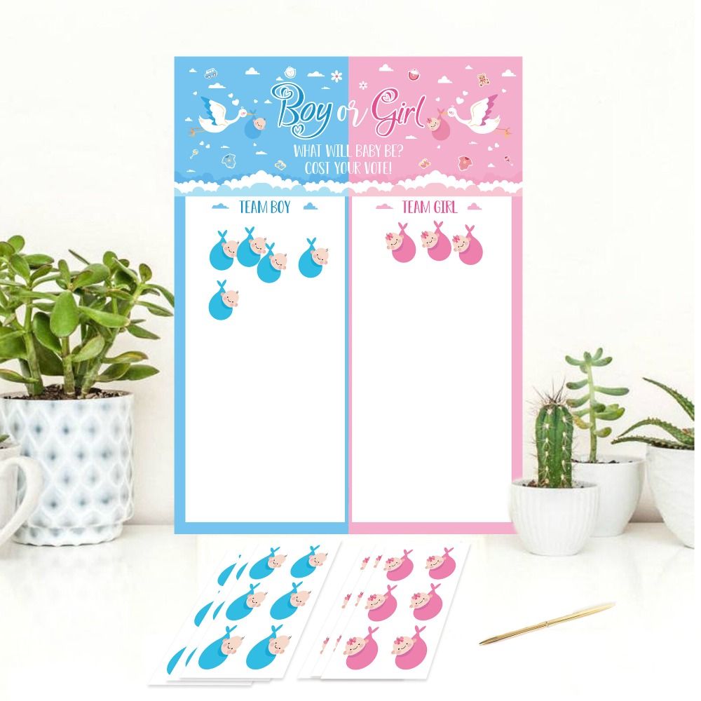 With Stickers Gender Revealed  - Board Game Who Is It ulasan dan harga