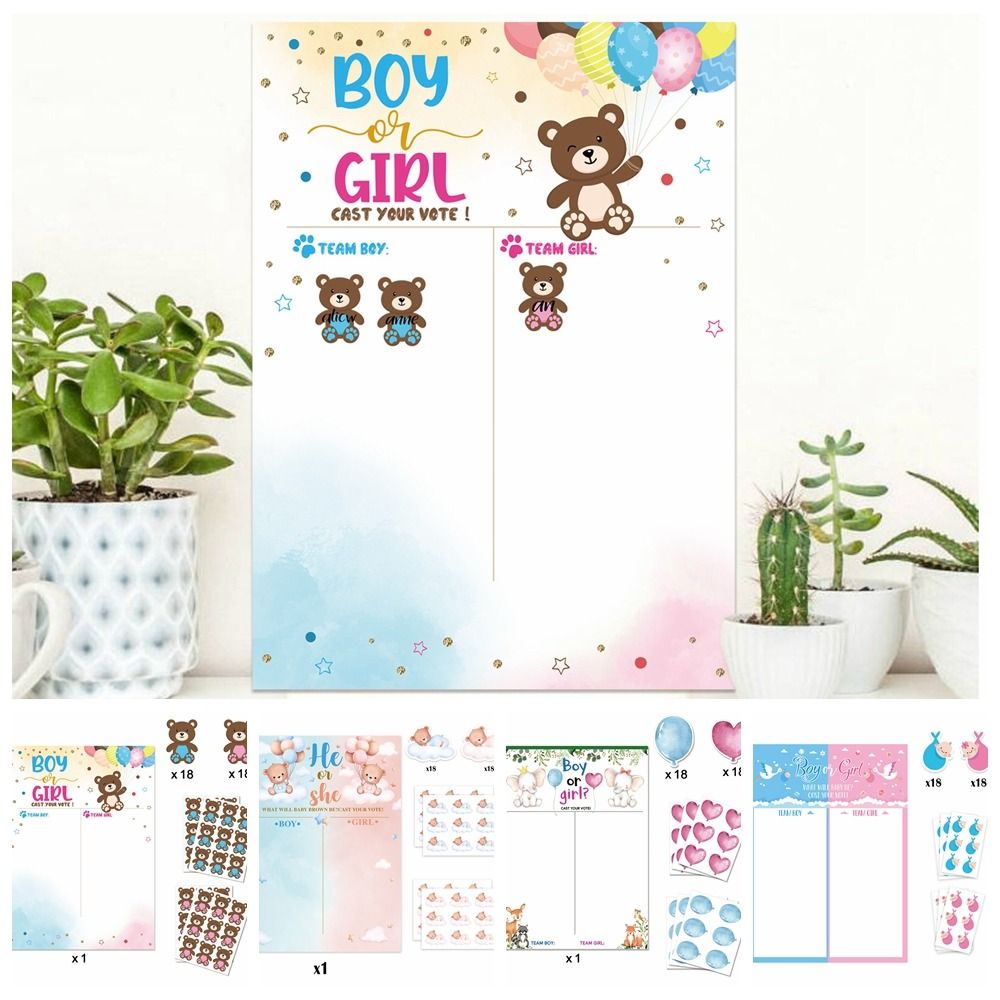 With Stickers Gender Revealed  - Board Game Who Is It ulasan dan harga