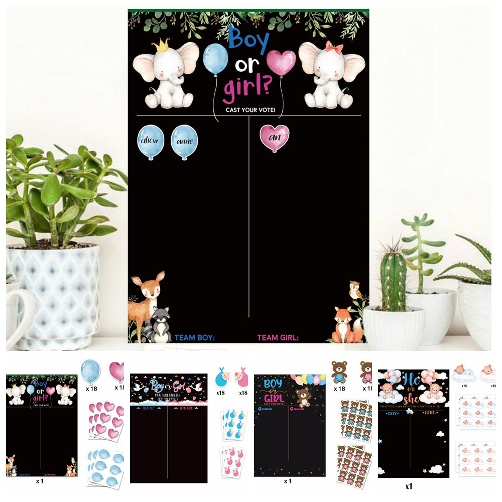 With Stickers Gender Revealed  - Board Game Who Is It ulasan dan harga