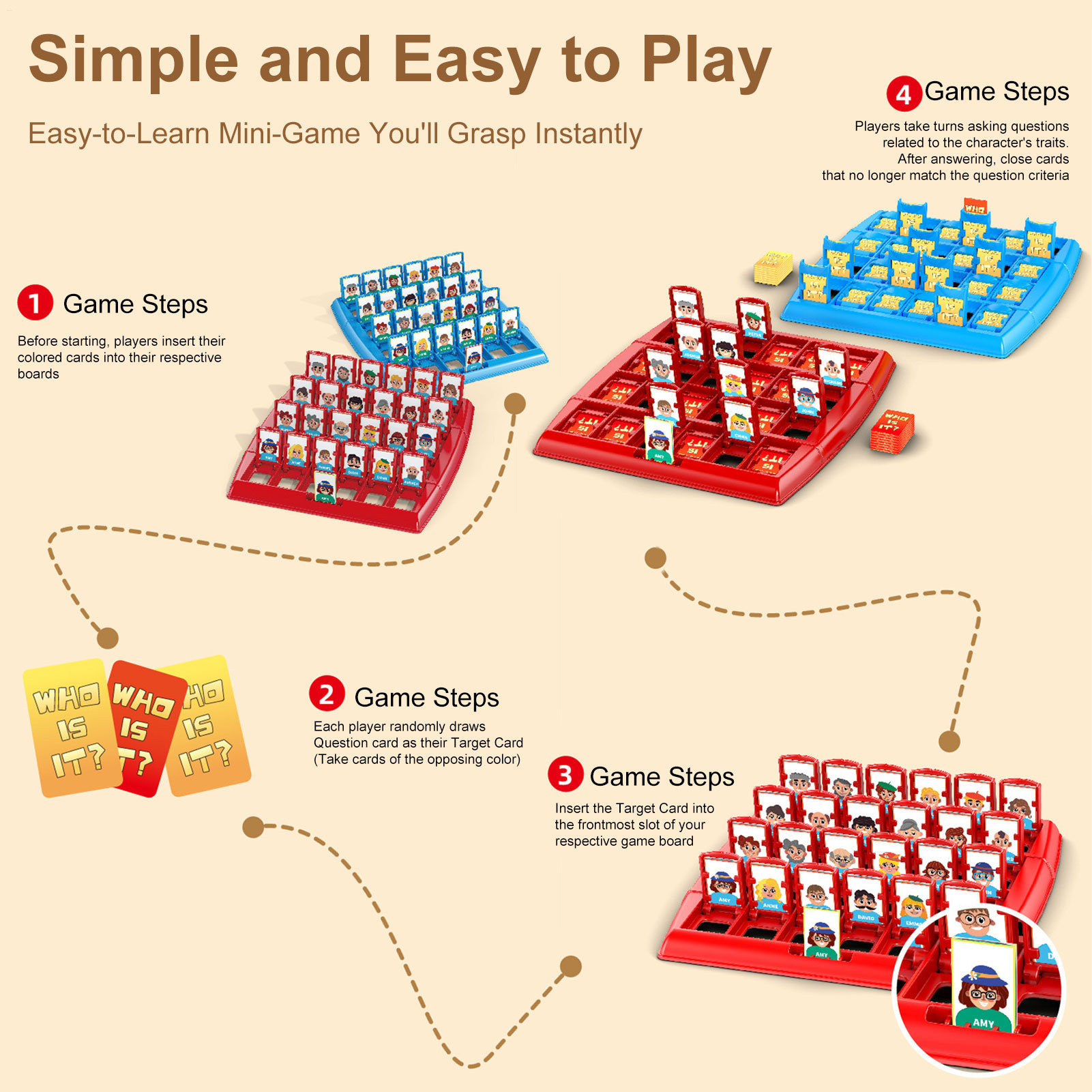 Two-Player Educational Toy Int - Board Game Who Is It ulasan dan harga