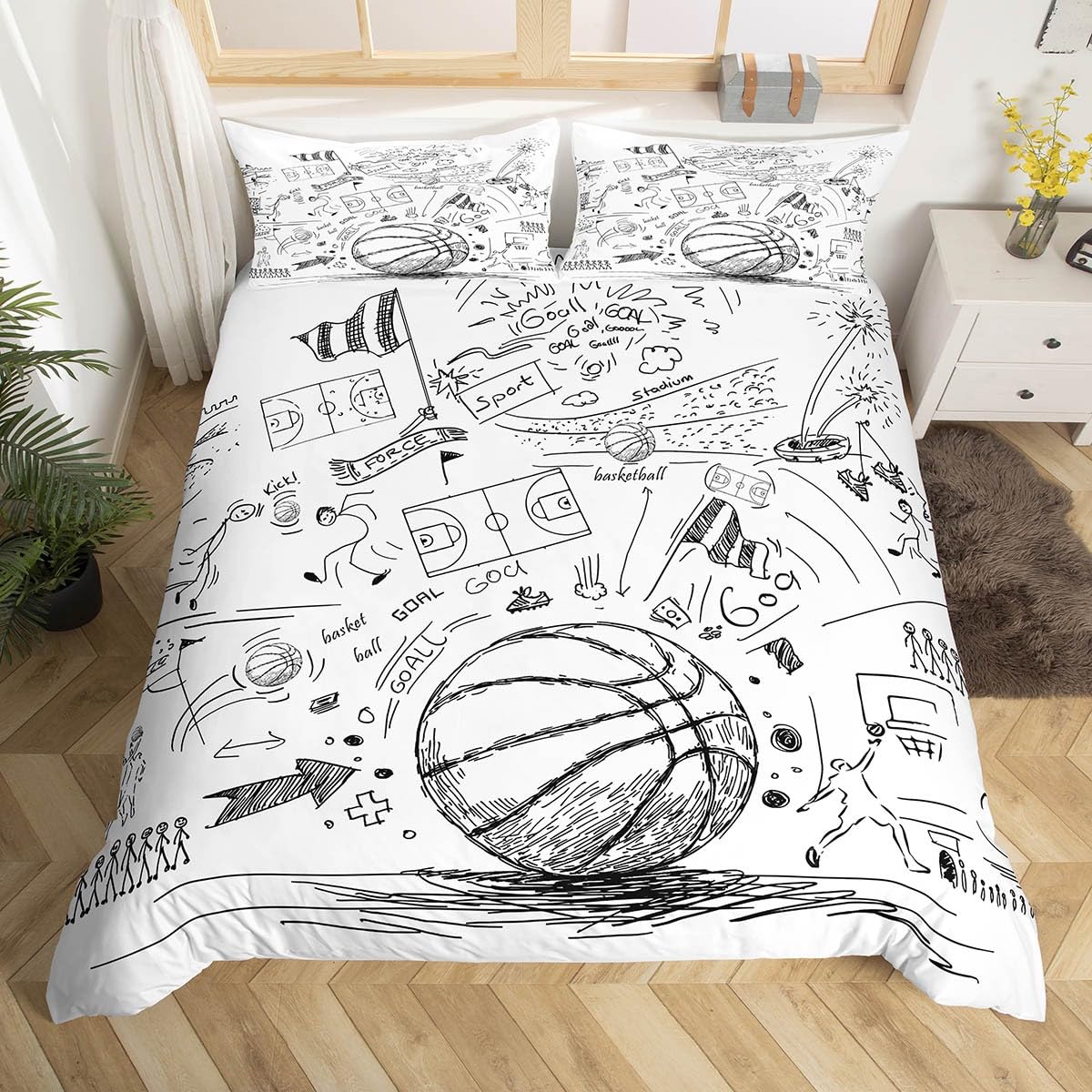 Basketball Duvet Cover Twin Qu - Board Game Nations ulasan dan harga
