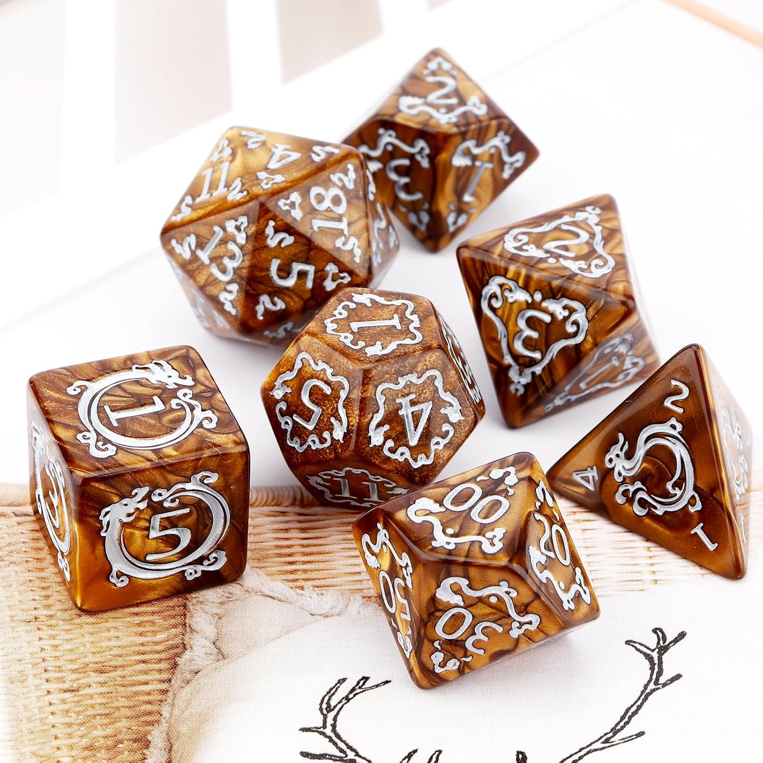 7Pcs Set DND Dice Dragon Patte - Board Game Dungeons And Dragons ulasan dan harga