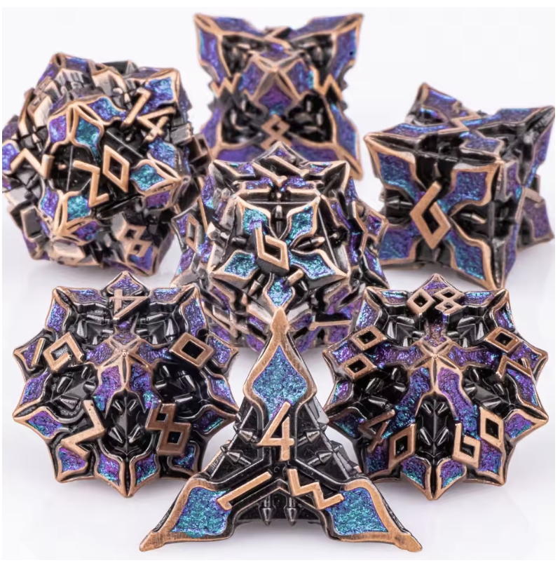 7pcs DND Metal Dice Set MTR Po - Board Game Dungeons And Dragons ulasan dan harga