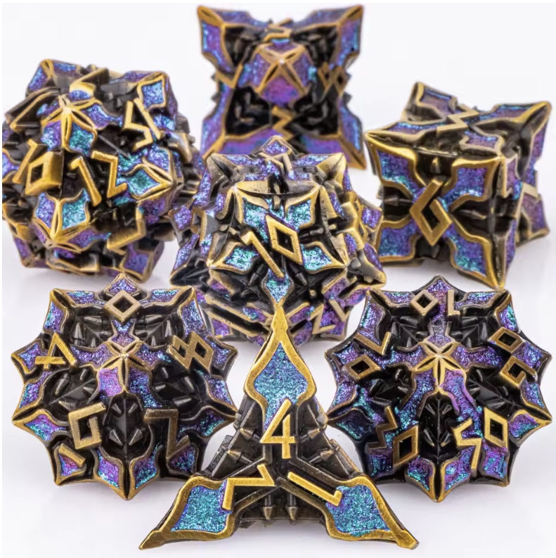 7pcs DND Metal Dice Set MTR Po - Board Game Dungeons And Dragons ulasan dan harga
